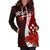 Kosrae Micronesia Hoodie Dress - Coat Of Arm With Hibiscus - Polynesian Pride