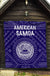 American Samoa Premium Quilt - Seal In Polynesian Tattoo Style ( Blue) - Polynesian Pride