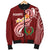 Pohnpei Men's Bomber Jacket - Pohnpei Seal Polynesian Patterns Plumeria - Polynesian Pride