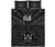 Fiji Quilt Bed Set - Fiji Seal With Polynesian Tattoo Style (Black) - Polynesian Pride