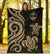 Guam Polynesian Premium Blanket - Gold Tentacle Turtle - Polynesian Pride