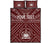 Samoa Personalised Quilt Bed Set - Samoa Seal In Polynesian Tattoo Style (Red) - Polynesian Pride