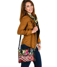 The Philippines Shoulder Handbag - Summer Plumeria (Red) - Polynesian Pride