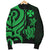 Wallis and Futuna Men's Bomber Jacket - Green Tentacle Turtle - Polynesian Pride