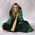 Hawaii Hibiscus Map Polynesian Ancient Green Turtle Hooded Blanket - Polynesian Pride