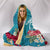 Hawaii Turtle Hibiscus Plumeria Blue Polynesian - Hooded Blanket AH - Polynesian Pride