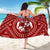 Tonga Personalised Sarong - Tonga Seal With Polynesian Tattoo Style (Red) - Polynesian Pride