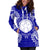 Northern Mariana Islands Polynesian Hoodie Dress Map Blue - Polynesian Pride