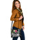 Wallis and Futuna Polynesian Shoulder Handbag - Summer Plumeria (Black) - Polynesian Pride