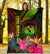 Polynesian Hawaii Polynesian Personalised Premium Blanket - Hibiscus and Banana Leaves - Polynesian Pride