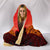 Fiji Hooded Blanket - Tribal Tuna FIsh Hooded Blanket Orange - Polynesian Pride