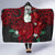 Tahiti Polynesian Hooded Blanket - Hibiscus and Sea Turtle (Red) - Polynesian Pride