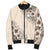 Marshall Islands Men's Bomber Jacket - The Beige Hibiscus - Polynesian Pride