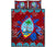 Guam Polynesian Quilt Bed Set - Guam Coat Of Arms Art - Polynesian Pride