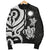 Nauru Men's Bomber Jacket - White Tentacle Turtle - Polynesian Pride