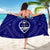 Guam Personalised Sarong - Guam Seal With Polynesian Tattoo Style (Blue) - Polynesian Pride