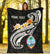 Guam Personalised Premium Blanket - Guam Seal Polynesian Patterns Plumeria (Black) - Polynesian Pride