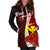 Hawaii Polynesian Custom Personalised Hoodie Dress - Coat Of Arm With Hibiscus - Polynesian Pride