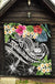 Polynesian Samoa Premium Quilt - Summer Plumeria (Black) - Polynesian Pride