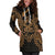 Guam Polynesian Hoodie Dress Map Gold - Polynesian Pride