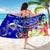 Tahiti Custom Personalised Sarong - Turtle Plumeria (Blue) - Polynesian Pride