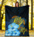 Hawaii Premium Blanket - Turtle Hibiscus Pattern Hawaiian Premium Blanket - Blue - Polynesian Pride