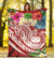 Polynesian Samoa Premium Blanket - Summer Plumeria (Red) - Polynesian Pride