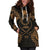 Pohnpei Polynesian Hoodie Dress Map Gold - Polynesian Pride