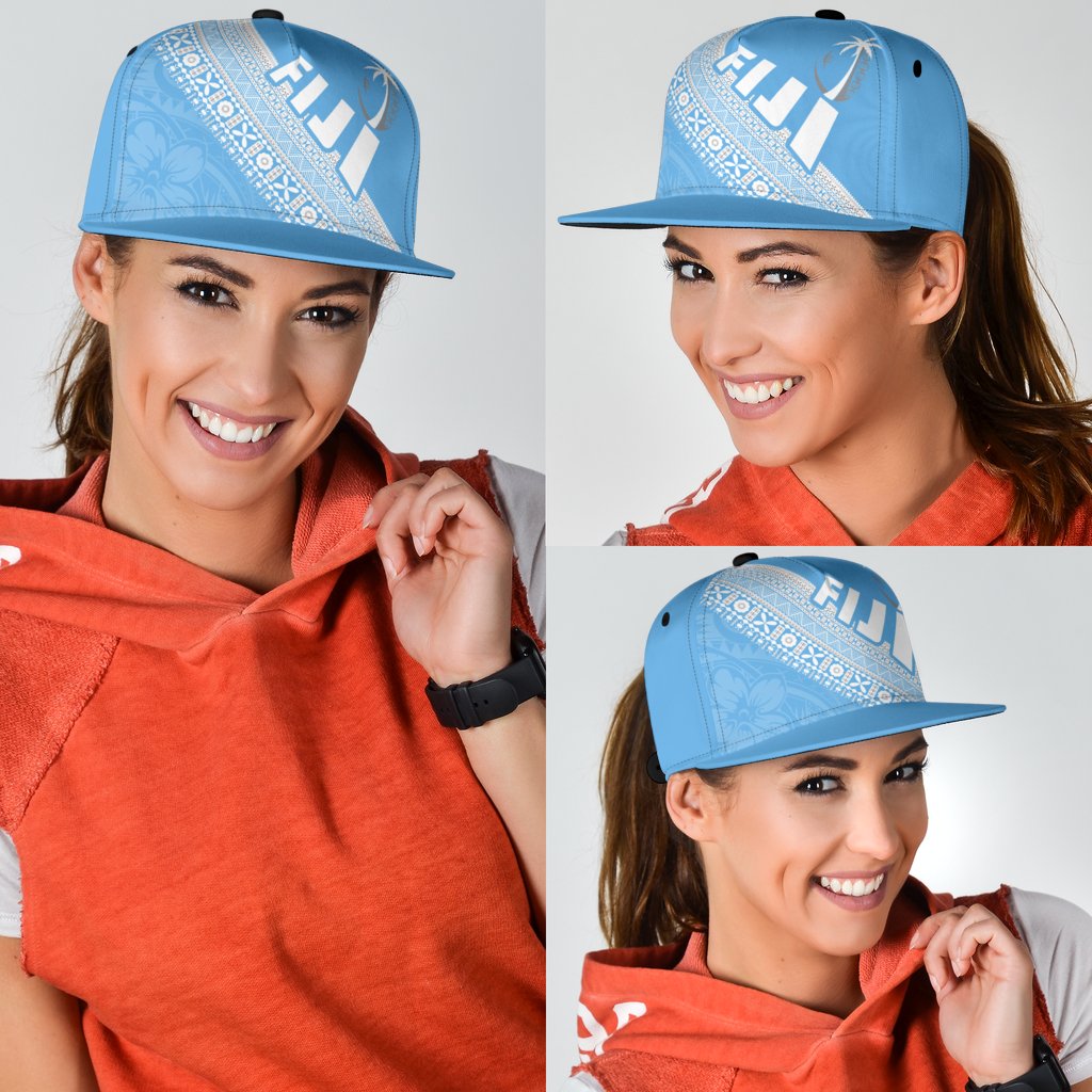 Fiji Tapa Rugby Hat version Style You Win - Blue - Polynesian Pride