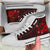 Polynesian Hawaii Kanaka Maoli High Top Shoes - Humpback Whale with Hibiscus (Red) - Polynesian Pride