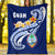 Guam Premium Blanket - Guam Seal Polynesian Patterns Plumeria (Blue) - Polynesian Pride