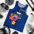 Samoa Polynesian Men's Tank Top - Floral With Seal Blue Blue - Polynesian Pride