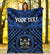 Fiji Personalised Premium Blanket - Fiji Seal With Polynesian Tattoo Style ( Blue) - Polynesian Pride