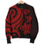 Tonga Polynesian Men Bomber Jacket - Red Tentacle Turtle - Polynesian Pride