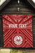 Tahiti Personalised Premium Quilt - Tahiti Seal In Polynesian Tattoo Style (Red) - Polynesian Pride