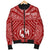 Tonga Personalised Men's Bomber Jacket - Tonga Seal With Polynesian Tattoo Style (Red) - Polynesian Pride