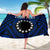 Cook Island Personalised Sarong - Seal With Polynesian Tattoo Style ( Blue) - Polynesian Pride