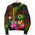 Polynesian Hawaii Polynesian Men's Bomber Jacket - Hibiscus and Banana Leaves - Polynesian Pride