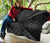 Hawaii Coat Of Arms Polynesian Black And Grey Premium Quilt - Circle Style - Polynesian Pride