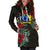 Cook Islands Hoodie Dress - Cook Islands Coat Of Arms Hibiscus - Polynesian Pride