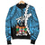 Fiji Polynesian Men's Bomber Jacket - Tribal Wave Tattoo Flag Style - Polynesian Pride