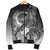 Yap Men's Bomber Jacket - Humpback Whale with Tropical Flowers (White) - Polynesian Pride