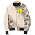 New Caledonia Men's Bomber Jacket - The Beige Hibiscus - Polynesian Pride