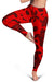 Polynesian Turtle Palm And Sea Pebbles Red Hawaii Women's Leggings AH - Polynesian Pride