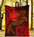 Polynesian Wallis and Futuna Premium Blanket - Red Shark Polynesian Tattoo - Polynesian Pride