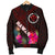 Hawaii Men's Bomber Jacket - Kanaka Maoli With Hibiscus On Polynesian Patterns (RED) - Polynesian Pride