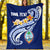 Guam Personalised Premium Blanket - Guam Seal Polynesian Patterns Plumeria (Blue) - Polynesian Pride