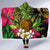 Hawaii Tropical Flowers Pineapple Hooded Blanket - Polynesian Pride