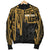 Hawaii Personalised Men's Bomber Jacket - Kanaka Maoli With Polynesian Pattern In Heartbeat Style (Gold) - Polynesian Pride