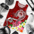 FSM Men's Tank Top - Turtle Plumeria (Red) Red - Polynesian Pride